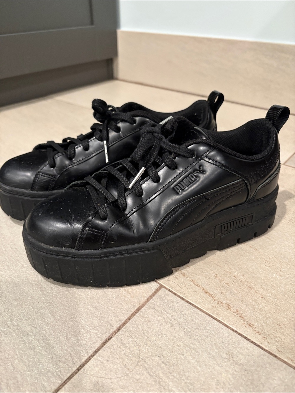 Puma X Dua Lipa Black Platform Sneakers